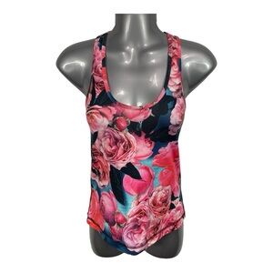 Lululemon Cool Racerback Tank Floral Secret Garden Cropped Race Length, Size 4